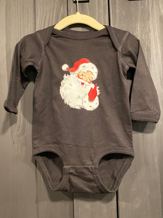 Black vintage Santa bodysuit